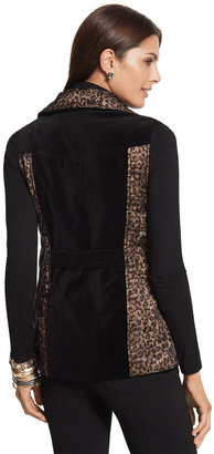 Chico's Velveteen Leopard Mix Vest