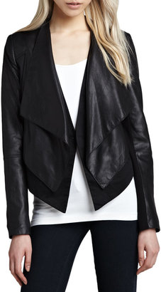 Neiman Marcus Cusp by Layered Ponte/Leather Jacket