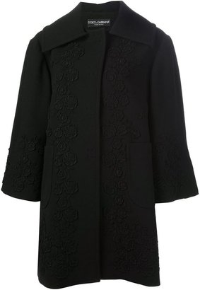Dolce & Gabbana floral appliquéd coat