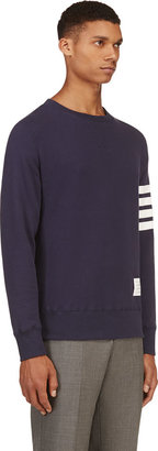 Thom Browne Navy Striped Sweatshirt