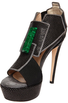 Chrissie Morris Women's Cinzia Green Stone Shoes