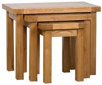 Debenhams Oak 'Rushmore' nest of 3 tables