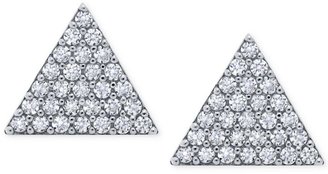 Crislu Crystal Pavé Triangle Stud Earrings
