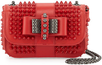 Christian Louboutin Sweet Charity Small Spiked Crossbody Bag, Red