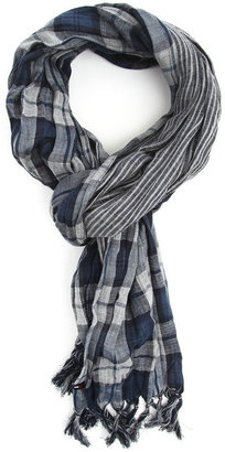 Tommy Hilfiger Checked Blue and Grey Alexander Headscarf