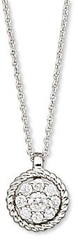 Bloomingdale's Diamond Cluster Pendant Set In 14K White Gold, 0.20 ct. t.w. - 100% Exclusive