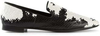 Giuseppe Zanotti faux crocodile slippers