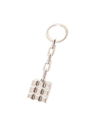 Balenciaga Grid square key ring