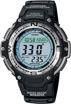 Casio Mens Digital Black Strap Watch Sgw100-1v