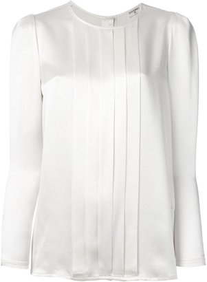 Chanel Vintage pleated front shirt