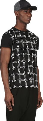 Versus Black Pin Patterned J.W. Anderson Edition T-Shirt