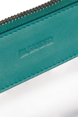 Jil Sander Leather-trimmed PVC clutch