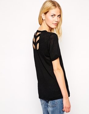 LnA T-Shirt With Cut Out Back - blackzebra