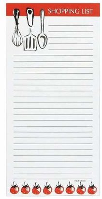 C.R. Gibson Magnetic, 75 Sheet, Shopping List Pad, Perfect For Notes & Doodles, Measures 4.5" x 9.25" - A La Carte