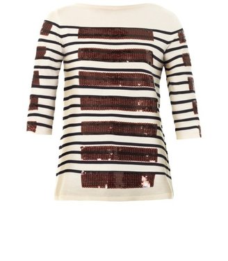 Marc Jacobs Breton sequin stripe sweater