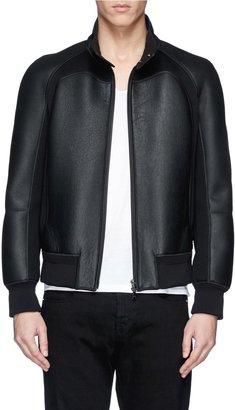 Neil Barrett Neoprene bonded leather jacket