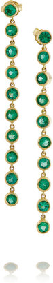 Jennifer Meyer 18-karat gold emerald drop earrings