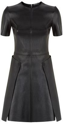 Alexander McQueen Leather A-Line Dress