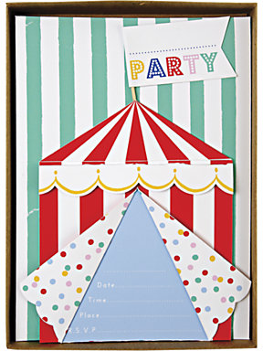 Meri Meri Toot Sweet Party Invitations, Pack of 8