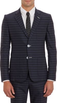 Band Of Outsiders Chalk-Stripe Two-Button Sportcoat