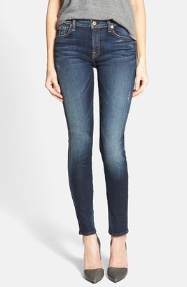 7 For All Mankind Mid Rise Skinny Jeans (Alpine Blue)
