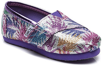 Toms Palm print glitter classic shoes 2-11 years