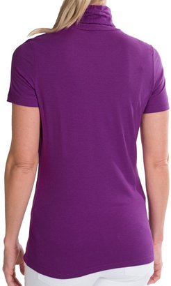 Lands' End @Model.CurrentBrand.Name Turtleneck T-Shirt - Jersey Knit, Short Sleeve (For Women)