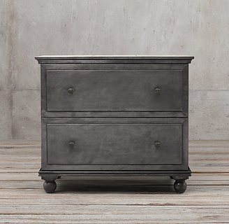 Restoration Hardware Annecy Metal-Wrapped 2-Drawer Wide File Cabinet