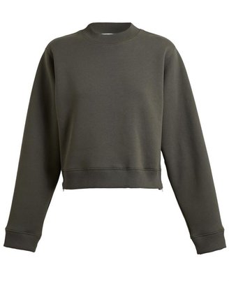 Acne 19657 ACNE Cotton Jersey Sweatshirt with Side Zips