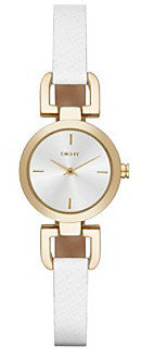 DKNY Goldtone & White Reade Watch