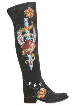 EL VAQUERO 40mm Painted Tattoo Cotton Boots