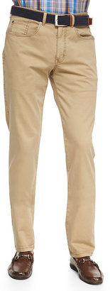 Peter Millar Five-Pocket Pants, Khaki