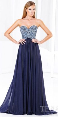 Terani Couture A-Line Embellished Evening Dress
