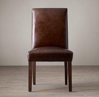 Hudson Roll-Back Leather Side Chair
