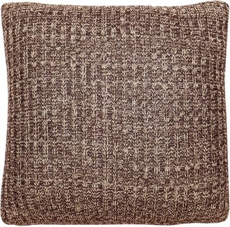DG37 Ribbed Marl Knit Cushion, Chocolate1