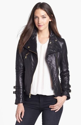 DKNY Asymmetrical Leather Moto Jacket (Online Only)