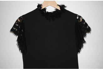 Twenty8Twelve By S.miller Black Silk Minidress With Lace Detail