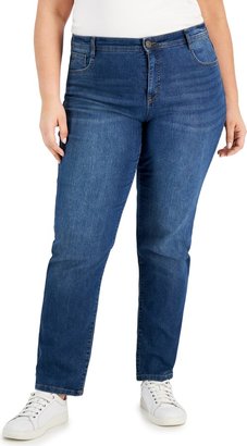 Style&Co. Style & Co Plus Size Mid-Rise Slim-Leg Jeans, Created for Macy's