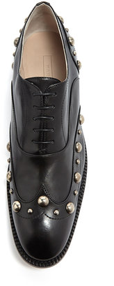 Marc Jacobs Black Lace Up Studded Brogues