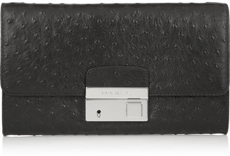Michael Kors Gia ostrich-effect leather clutch