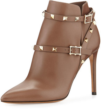 Valentino Strappy Rockstud Ankle Boot