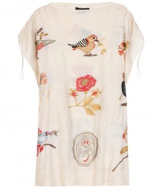 Isabel Marant Ivo Embroidered Silk Top