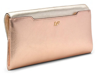 Rosegold 440 Envelope Mixed Metallic Leather Clutch