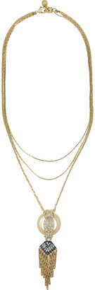 Lulu Frost Nova gold-tone crystal necklace