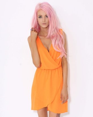 Love Tangerine Cross front Dress
