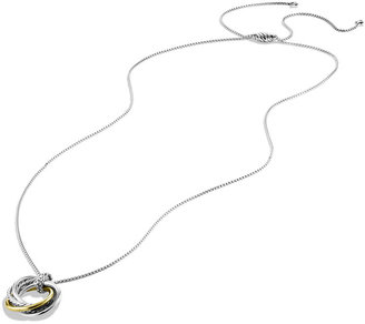 David Yurman Crossover Small Pendant with Gold on Chain