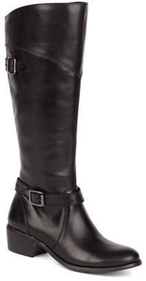 Arturo Chiang Betha Tumbled Leather Wide-Shaft Boots