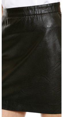 Blank Vegan Leather Miniskirt