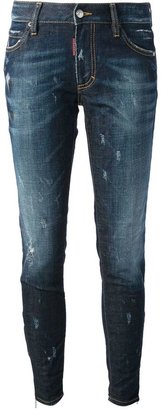 DSquared 1090 DSQUARED2 distressed skinny cropped jean