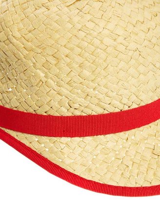 Catarzi Straw Cap with Red Ribbon